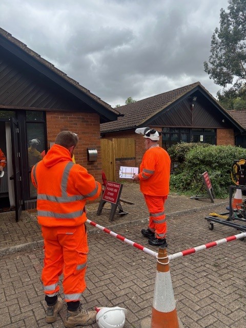 Water jetting training in action